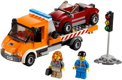 LEGO Set-Flatbed Truck-Town / City / Wrecker-Creative Brick Builders